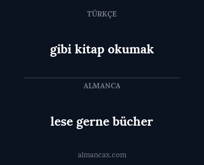 lese gerne bücher - gibi kitap okumak