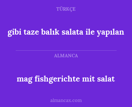 mag fishgerichte mit salat - gibi taze balık salata ile yapılan