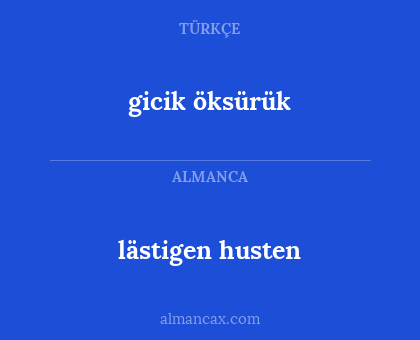 lästigen husten - gicik öksürük