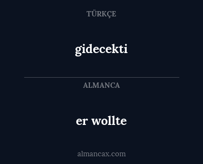 gidecekti - er wollte