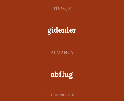 gidenler - abflug