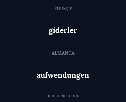 giderler - aufwendungen