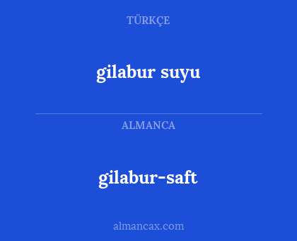 gilabur-saft - gilabur suyu