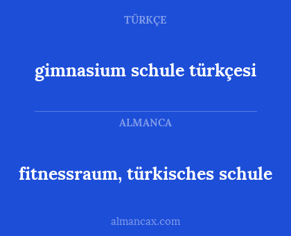 fitnessraum, türkisches schule - gimnasium schule türkçesi