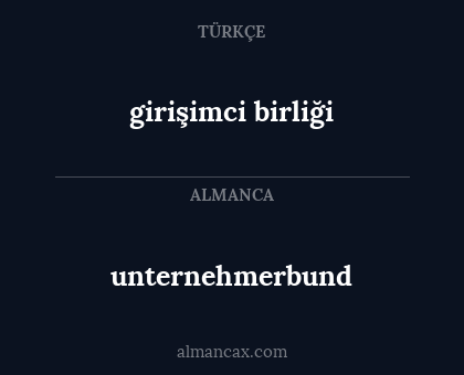girişimci birliği - unternehmerbund