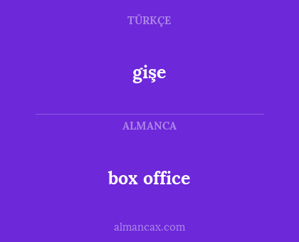 box office - gişe