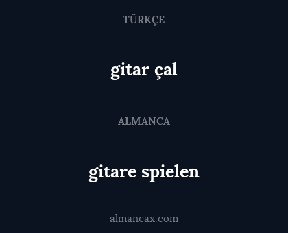 gitar çal - gitare spielen