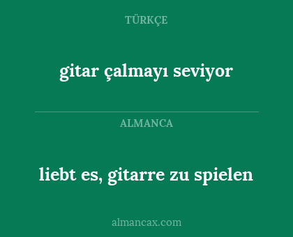 gitar çalmayı seviyor - liebt es, gitarre zu spielen