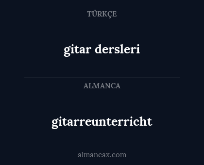 gitar dersleri - gitarreunterricht