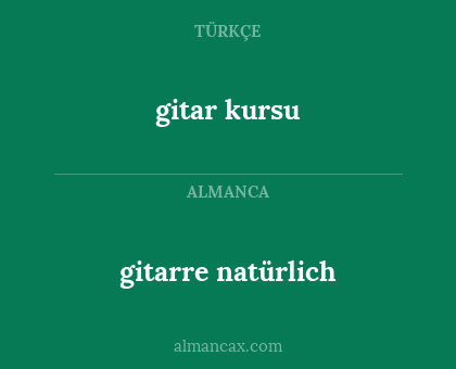 gitar kursu - gitarre natürlich