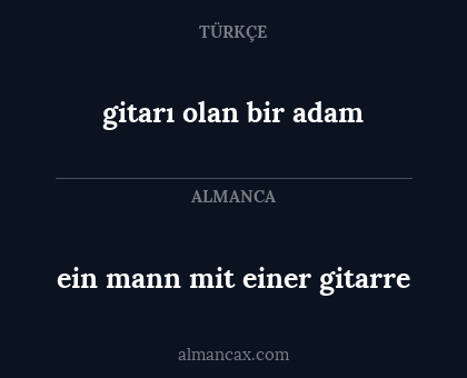gitarı olan bir adam - ein mann mit einer gitarre