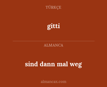 sind dann mal weg - gitti