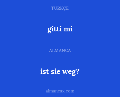 gitti mi - ist sie weg?