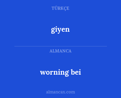 worning bei - giyen