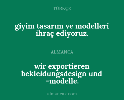 giyim tasarım ve modelleri ihraç ediyoruz. - wir exportieren bekleidungsdesign und -modelle.