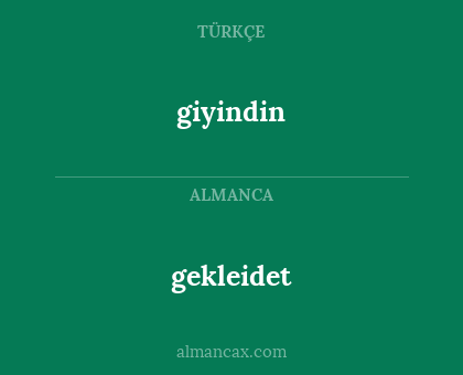 gekleidet - giyindin