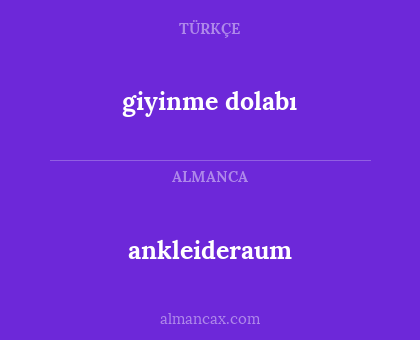 giyinme dolabı - ankleideraum