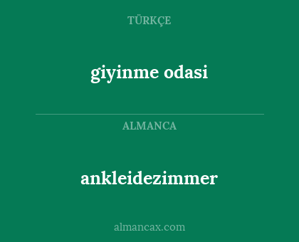 ankleidezimmer - giyinme odasi