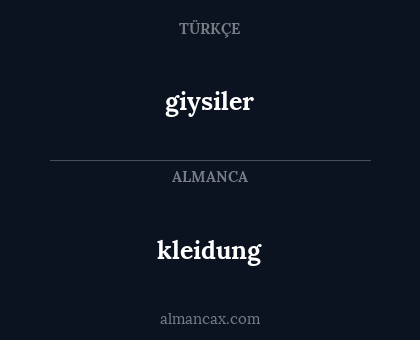 kleidung - giysiler