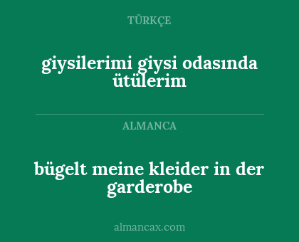 giysilerimi giysi odasında ütülerim - bügelt meine kleider in der garderobe