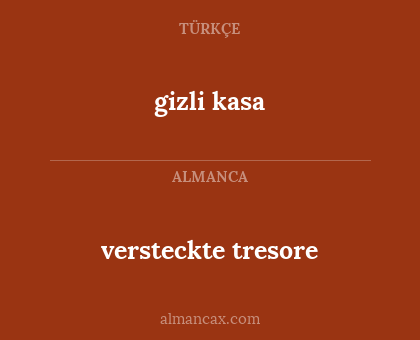 gizli kasa - versteckte tresore