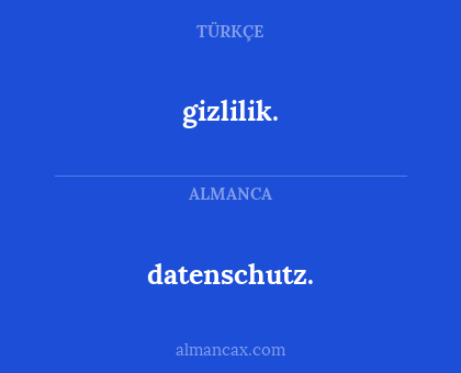 gizlilik. - datenschutz.