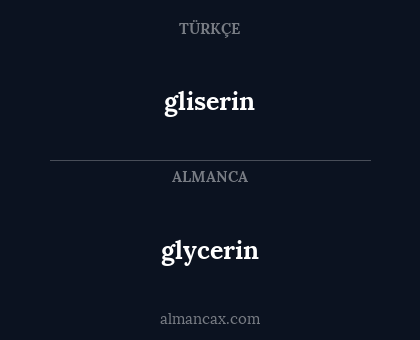 gliserin - glycerin