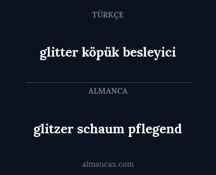 glitzer schaum pflegend - glitter köpük besleyici
