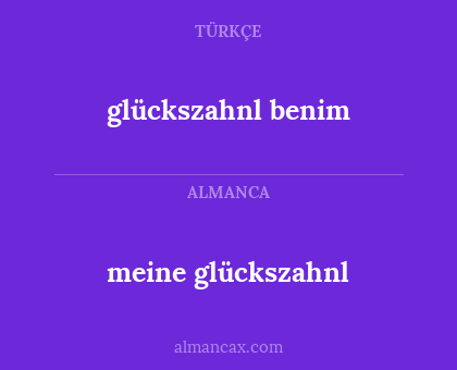 glückszahnl benim - meine glückszahnl