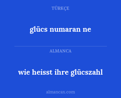 glücs numaran ne - wie heisst ihre glücszahl