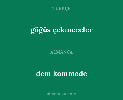 dem kommode - göğüs çekmeceler