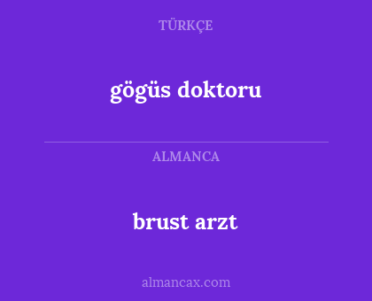 brust arzt - gögüs doktoru