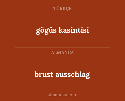 brust ausschlag - gögüs kasintisi