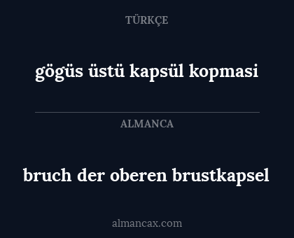 bruch der oberen brustkapsel - gögüs üstü kapsül kopmasi