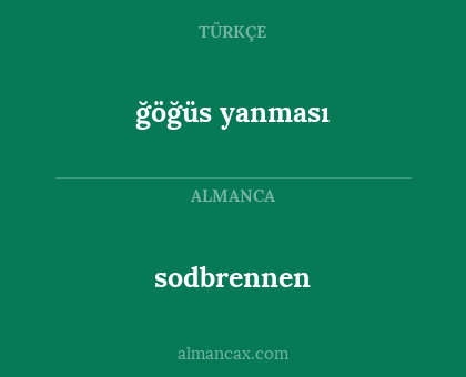 ğöğüs yanması - sodbrennen