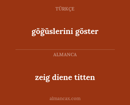 zeig diene titten - göğüslerini göster