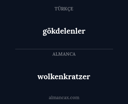 gökdelenler - wolkenkratzer