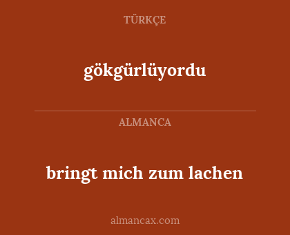 bringt mich zum lachen - gökgürlüyordu