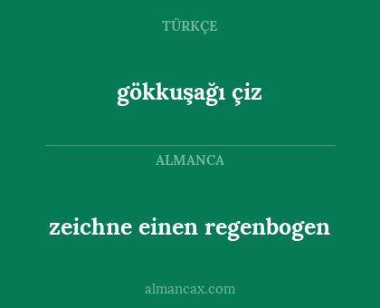gökkuşağı çiz - zeichne einen regenbogen