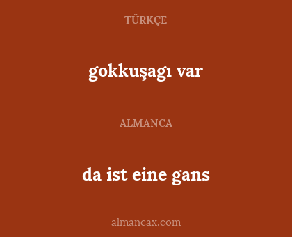 da ist eine gans - gokkuşagı var