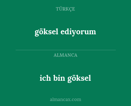 göksel ediyorum - ich bin göksel