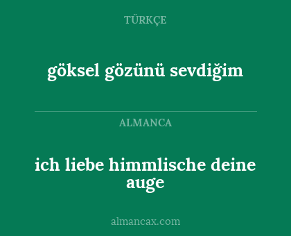 göksel gözünü sevdiğim - ich liebe himmlische deine auge