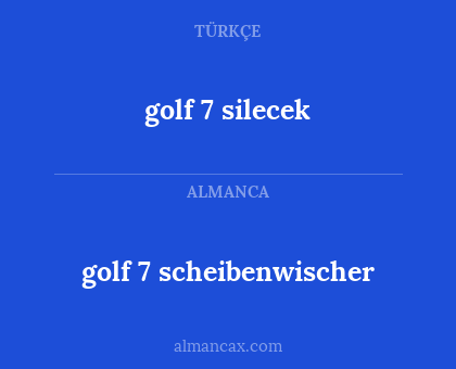 golf 7 scheibenwischer - golf 7 silecek