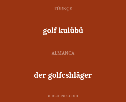 golf kulübü - der golfcshläger