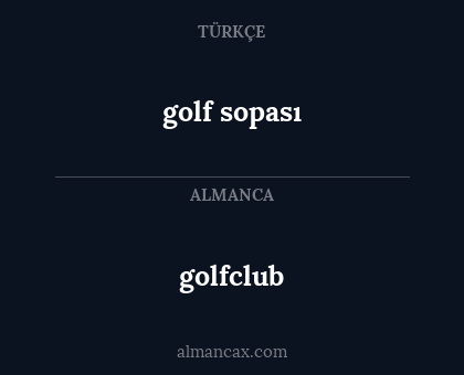 golfclub - golf sopası