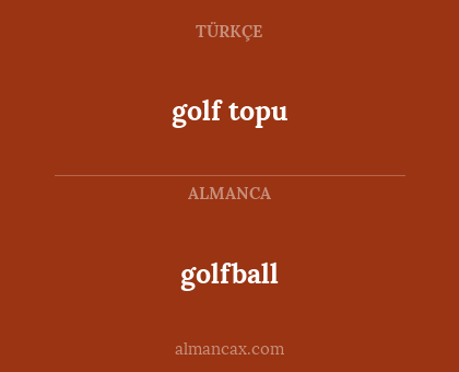 golfball - golf topu