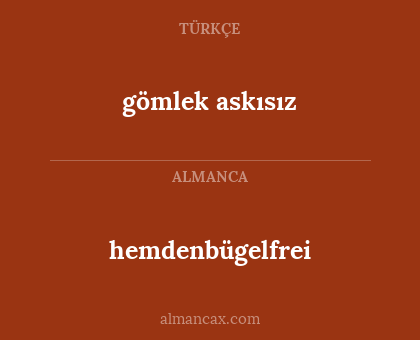 hemdenbügelfrei - gömlek askısız