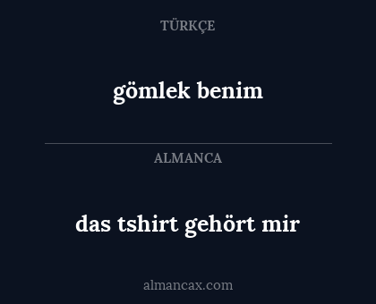 gömlek benim - das tshirt gehört mir