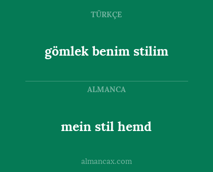 mein stil hemd - gömlek benim stilim
