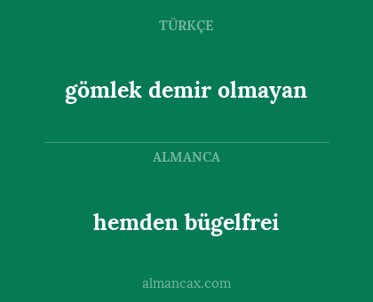 hemden bügelfrei - gömlek demir olmayan